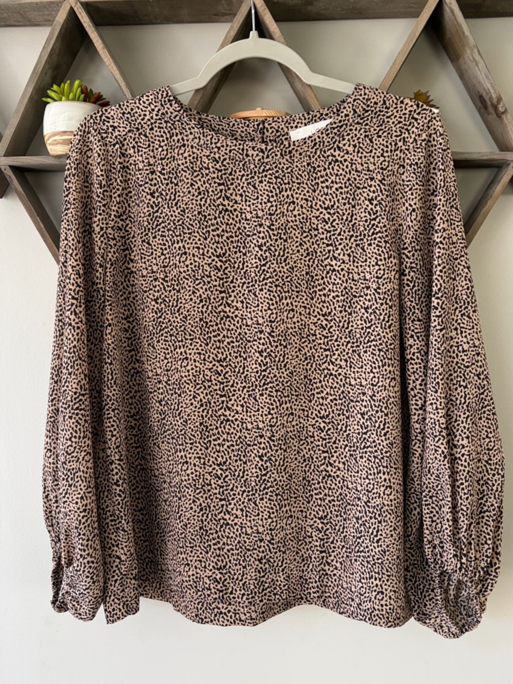 Loft Flowy Animal Print Blouse. Size small.